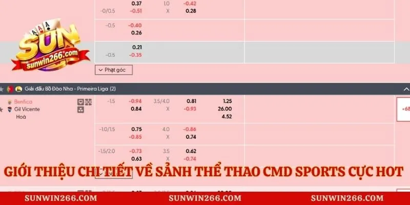 Giới thiệu chi tiết về sảnh thể thao CMD Sports cực hot 2026