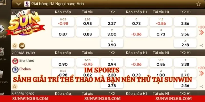 Im Sports - Sảnh Giải Trí Thể Thao Mà Bạn Nên Thử Tại Sunwin 1 Im Sports - Sảnh Giải Trí Thể Thao Mà Bạn Nên Thử Tại Sunwin
