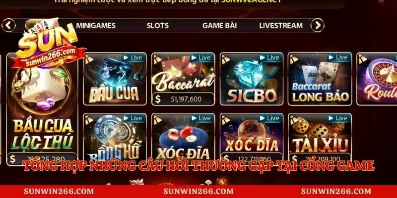Câu Hỏi Thường Gặp Sunwin 1 Tổng hợp những câu hỏi thường gặp tại cổng game